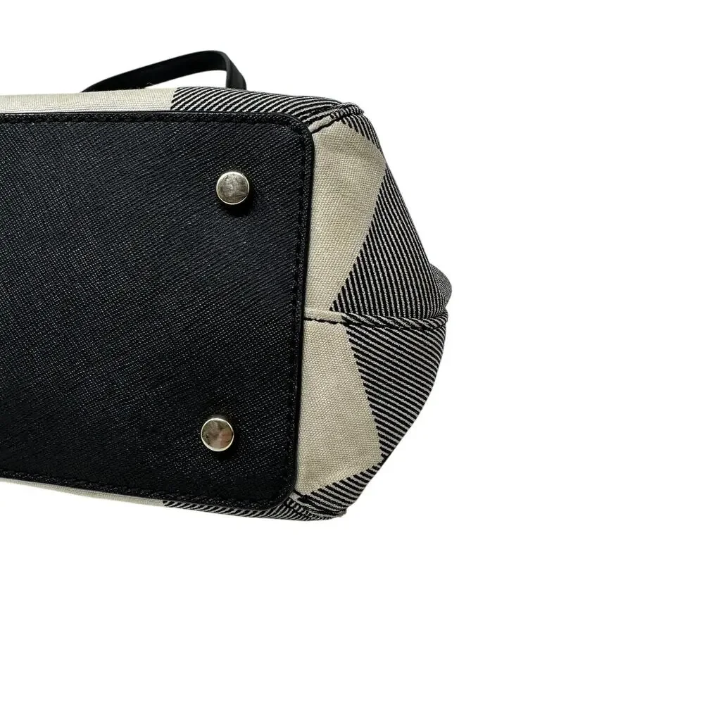 Kate Spade Cameron Street Shoulder Bag Balck Cream Plaid Margot *READ